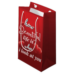 Elegante Liebe zum Valentinstag Kleine Geschenktüte