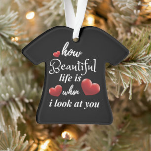 Elegante Liebe zum Valentinstag Ornament