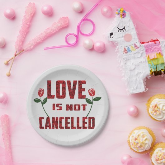 Elegante Liebe zum Valentinstag Pappteller (Party)