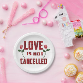 Elegante Liebe zum Valentinstag Pappteller