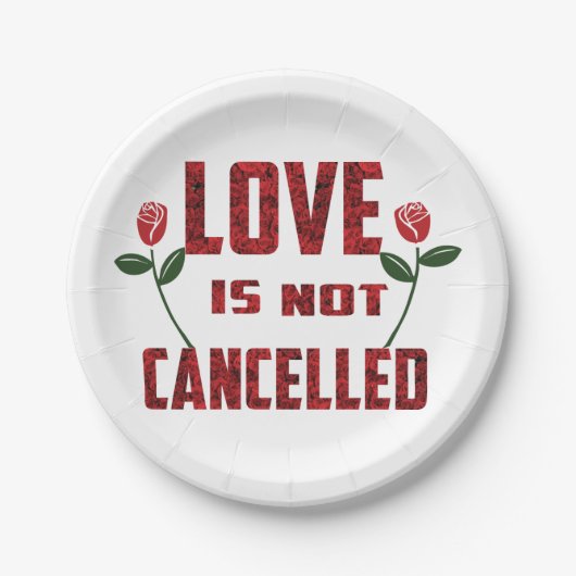 Elegante Liebe zum Valentinstag Pappteller (Vorderseite)