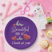 Elegante Liebe zum Valentinstag Pappteller (Party)