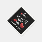 Elegante Liebe zum Valentinstag Serviette (Ecke)