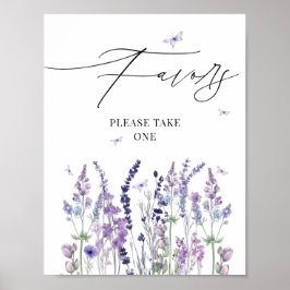 Elegante Liebesblüten Brautparty Geschenke Schild