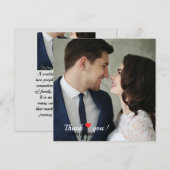 Elegante Liebesherz-Hochzeitsfoto Einladung (Vorne/Hinten)
