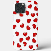 Elegante Liebhaber Rotes Herzmuster auf klassisch Case-Mate iPhone Hülle (Rückseite)