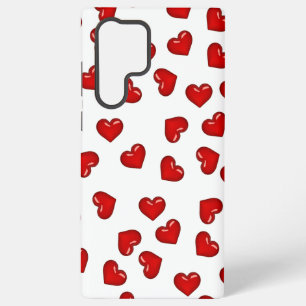 Elegante Liebhaber Rotes Herzmuster auf klassisch  Samsung Galaxy Hülle
