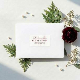 Elegante 'Liefern an'-Adressetiketten für Hochzeit Aufkleber
