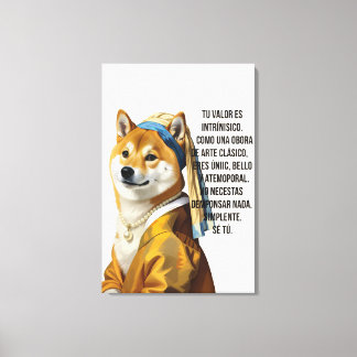 Elegante Lienzo de Colección: Vermeer con Perla Leinwanddruck