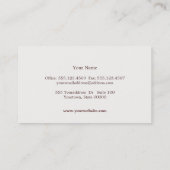 Elegante Light Blue Beruflich Consultant Visitenkarte (Rückseite)