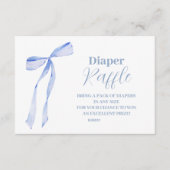 Elegante Light Blue Bow Raffle Diapper Begleitkarte (Vorderseite)