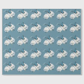 Elegante Light Blue Butterfly Quinceñera - Geschenkpapier (Flach)