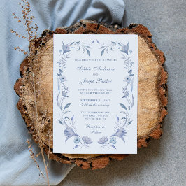 Elegante Light Blue Chinoiserie Hochzeit Einladung