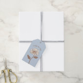 Elegante Light Blue Daisy Geschenkmarke Geschenkanhänger (Mit Garn)