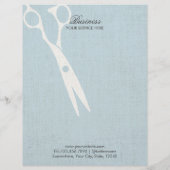 Elegante Light Blue Imitate Linen Hair Salon Brosc Flyer (Hinten)