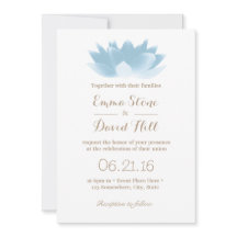 Elegante Light Blue Lotus Blume Hochzeit
