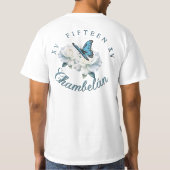 Elegante Light Blue Quinceañera - Chambelán Custom Hoodie (Rückseite)
