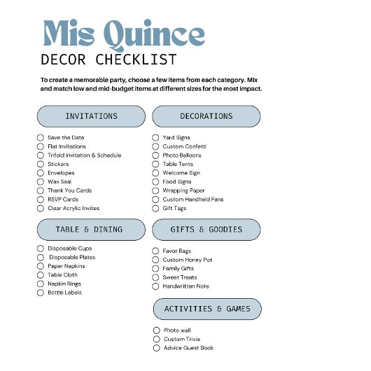 Elegante Light Blue Quinceñera - Foto Programm