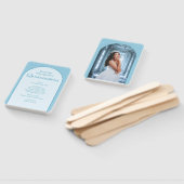 Elegante Light Blue Quinceñera - Foto Programm Fächer (Non-assembled)