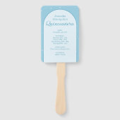 Elegante Light Blue Quinceñera - Foto Programm Fächer (Vorderseite)