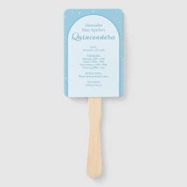 Elegante Light Blue Quinceñera - Foto Programm Fächer