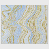 Elegante Light Blue Sparkle Wirbel Glitzer Sequins Geschenkpapier (Flach)