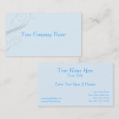Elegante Light Blue Visitenkarte (Vorne/Hinten)