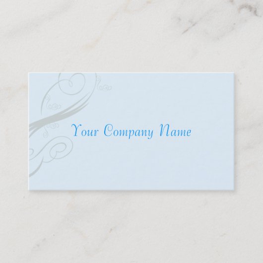 Elegante Light Blue Visitenkarte (Vorderseite)