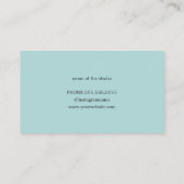 Elegante Light Blue White Lotus Yoga Instructor Visitenkarte (Rückseite)