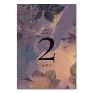 Elegante Light Boho Lila Rose Tischnummer