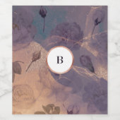 Elegante Light Boho Lila Rose Weinetikett (Einzelnes Label)