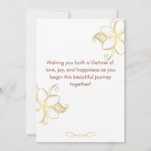 Elegante Light Brown Foto Collage Wedding Einladun Einladung (Rückseite)