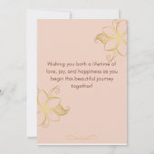 Elegante Light Brown Foto Collage Wedding Einladun Einladung (Rückseite)