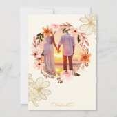 Elegante Light Brown Foto Collage Wedding Einladun Einladung (Rückseite)