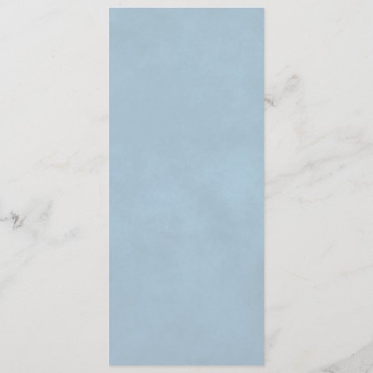 Elegante Light Dusty Blue Mirrored Rose Wedding Menükarte (Rückseite)