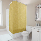 Elegante Light Gold Baroque Damask Duschvorhang (Beispiel)