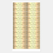 Elegante Light Gold Gradient Etiketten (Blatt)