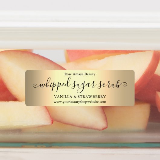 Elegante Light Gold Gradient Etiketten (Befestigt)