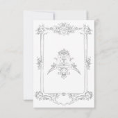 Elegante Light Gray Chinoiserie Cherub Wedding Save The Date (Rückseite)