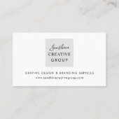 Elegante Light-Gray-Script Professional Visitenkarte (Rückseite)