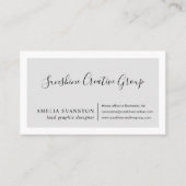 Elegante Light-Gray-Script Professional Visitenkarte (Vorderseite)