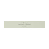 Elegante Light Green Manor Garden Wedding Einladungsbanderole (Flach)