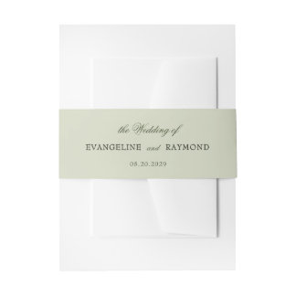 Elegante Light Green Manor Garden Wedding Einladungsbanderole