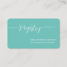 Elegante Light Green Polterabend Gift Registry