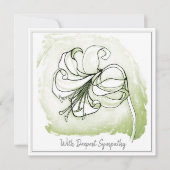 Elegante Light Green Schwarz-weiß Lily Sympathy Ca (Vorderseite)