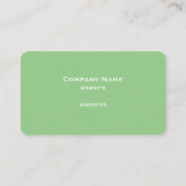 Elegante Light Green Wedding Dress Business Card Visitenkarte (Rückseite)
