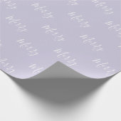 Elegante Light Lavender Merry Holiday Weihnachten Geschenkpapier (Ecke)