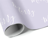 Elegante Light Lavender Merry Holiday Weihnachten Geschenkpapier (Rolleneckpunkt)