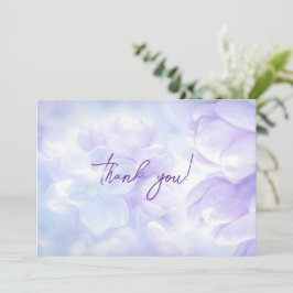 Elegante Light Lila Lilac Blume Hochzeit Dankeskarte