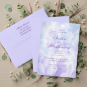 Elegante Light Lila Lilac Blume Hochzeit Postkarte